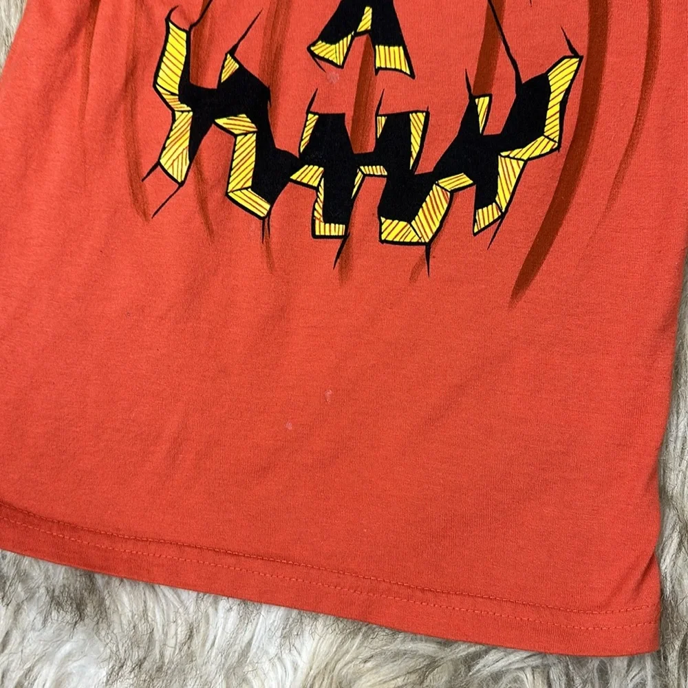 Celebrate Halloween Pumpkin Face T-Shirt Orange Kids XS 4/5